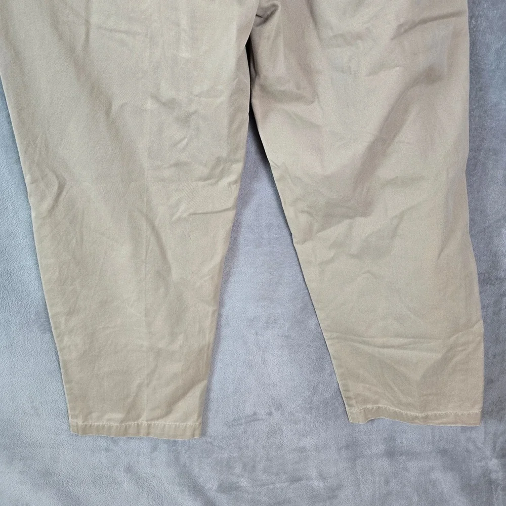 Polo Ralph Lauren Andrew Pant Mens 36x30 Tan Khaki Pleated Cotton Chino Trousers